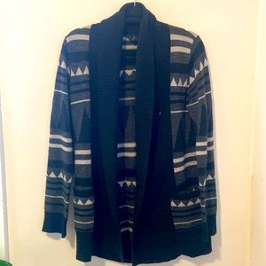 Black & White Patterned Cardigan